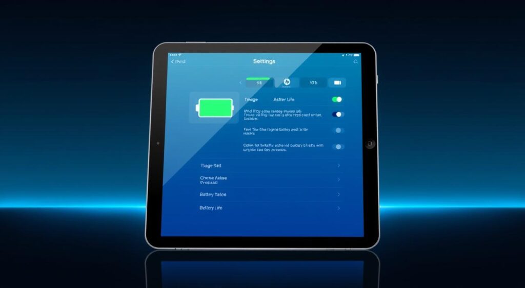 iPad battery settings