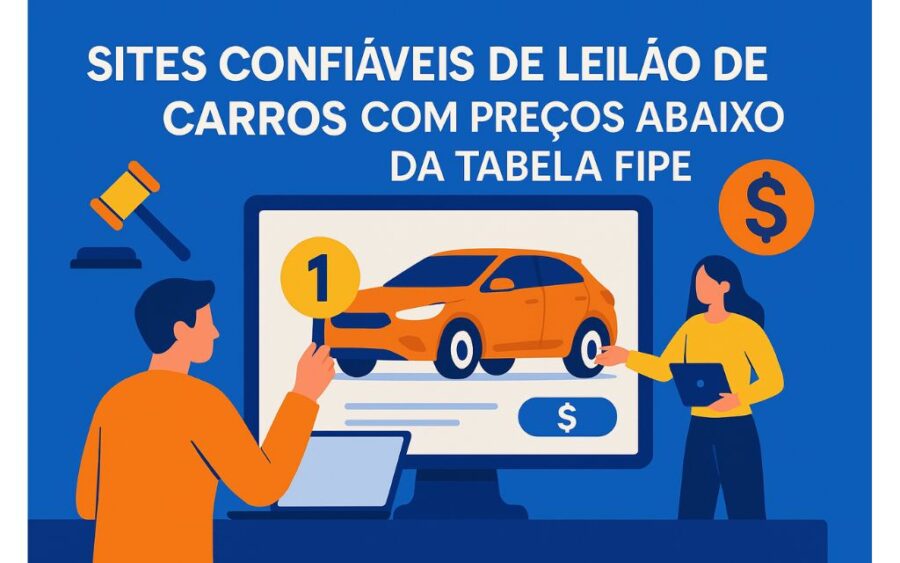 Sites confiáveis de leilão de carros com preços abaixo da tabela FIPE