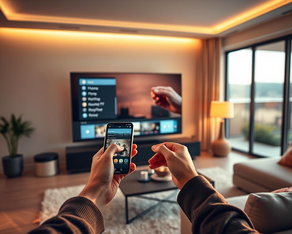 sincronizando dispositivos com TV smart
