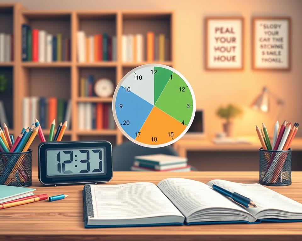 distribuição do tempo de estudos