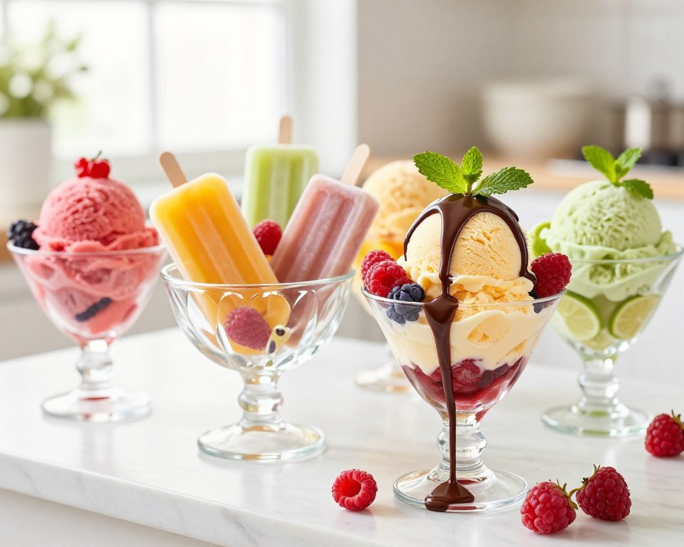 preparações geladas sorvetes parfaits