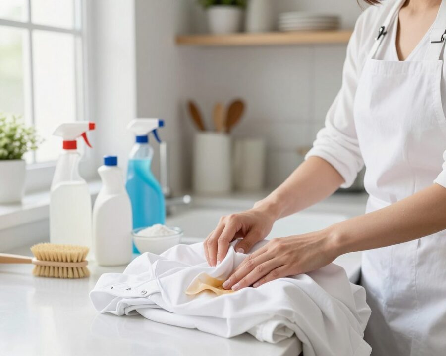 Truques eficazes para tirar manchas de roupas brancas