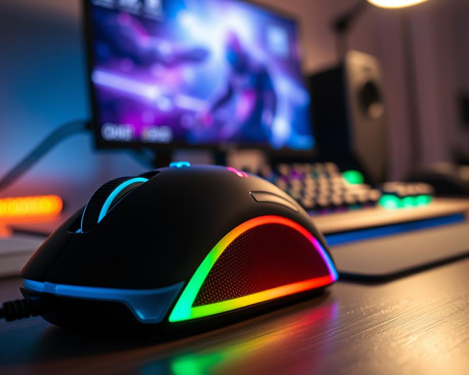 iluminação rgb mouse gamer