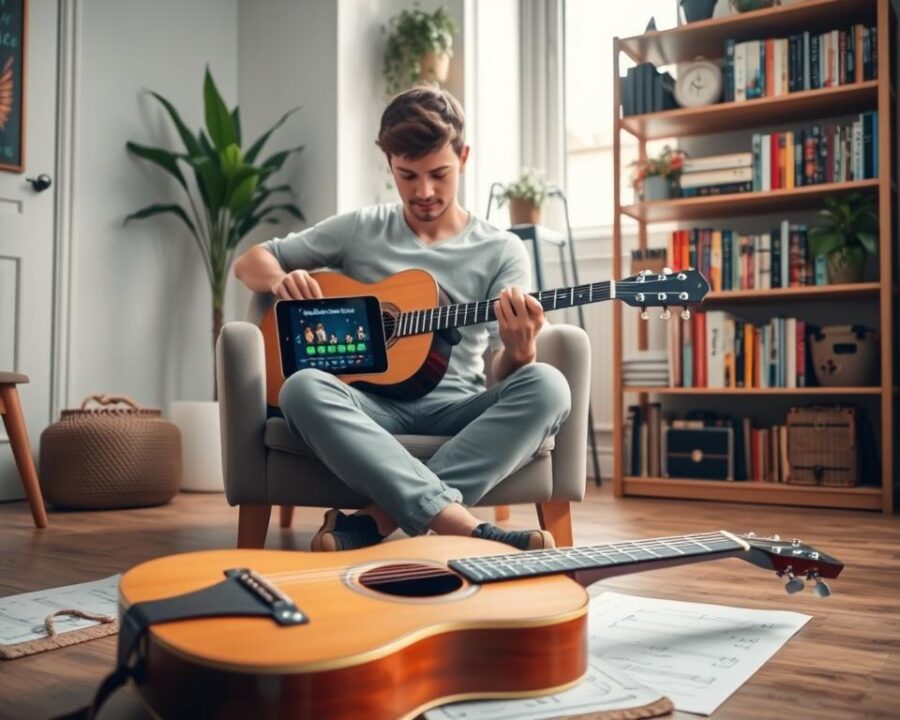 Aplicativos para aprender a tocar violão sozinho do zero fácil